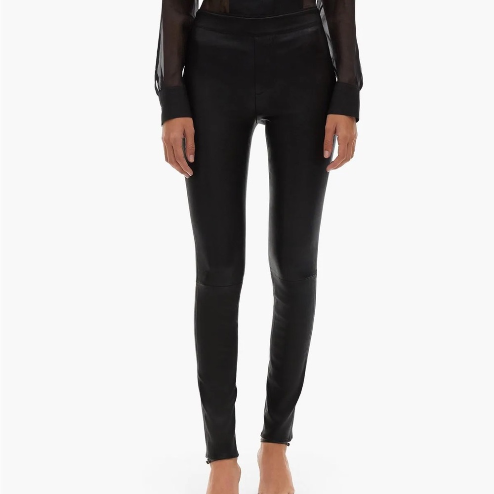 HELMUT LANG LEATHER LEGGINS, XS=0❗️FIRM PRICE❗️